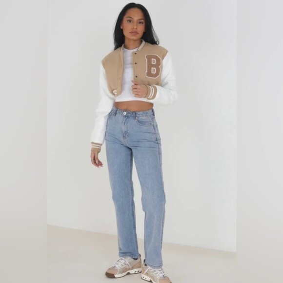 Brave Soul Jackets & Blazers - NWT Brave Soul Cropped Varsity Jacket  Small